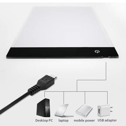 Dimmable LED Drawing and Copy Pad Board for A3/A4/A5 Sizes - Educational Creative Gift for Children