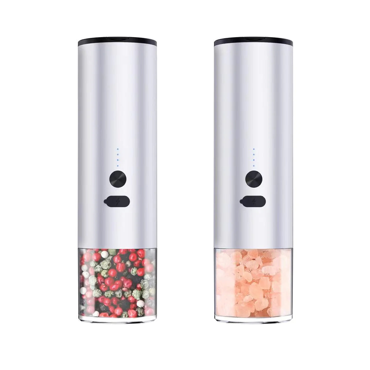 Rechargeable Electric Salt and Pepper Grinder Set with LED - Electric Food Corn and Soybean Mill Machine