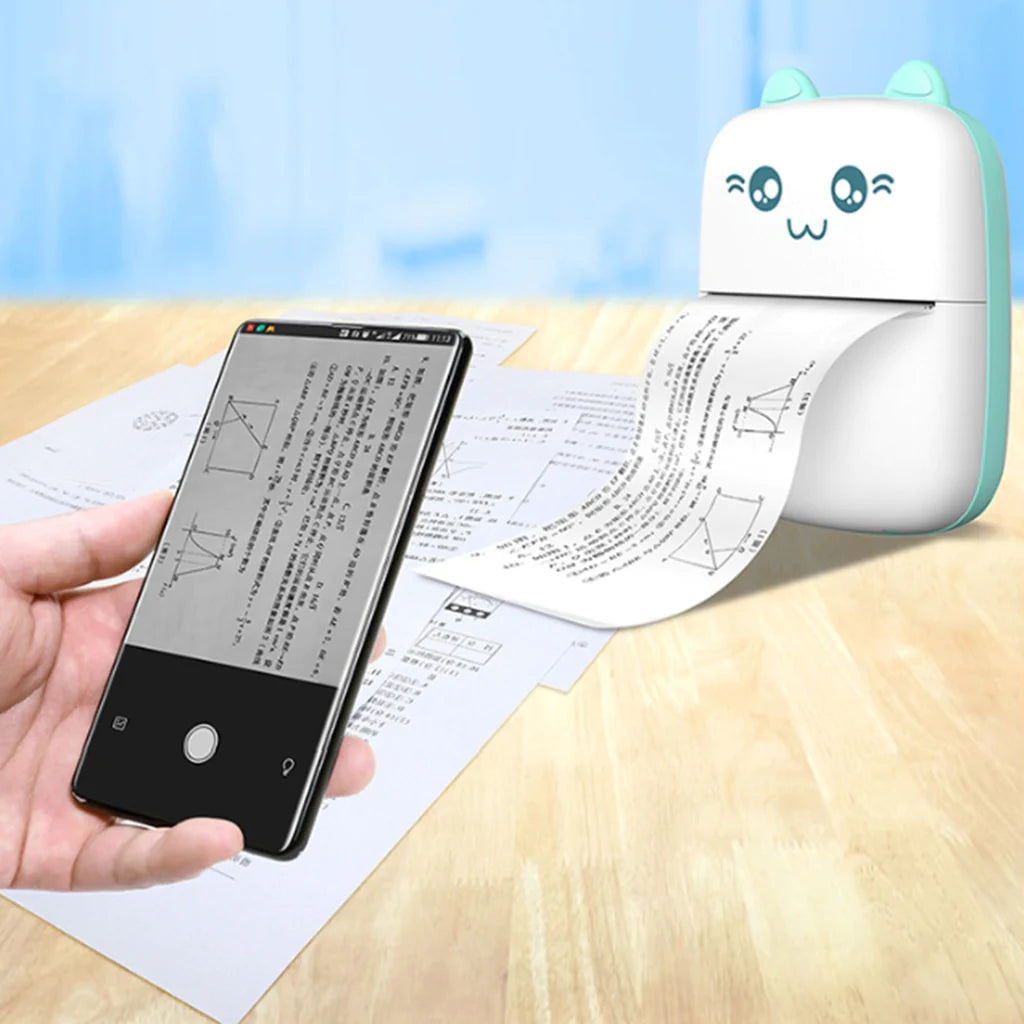 Portable Mini Bluetooth & WiFi Photo Printer - Perfect for Students & On-the-Go Printing!