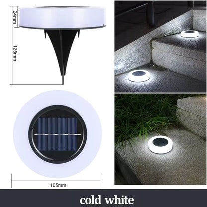 Professional Solar Ground Lights for Outdoor Decoration - 12 LED Waterproof Solar Disk Lights for Gardens, Pathways, Lawns, and Patios