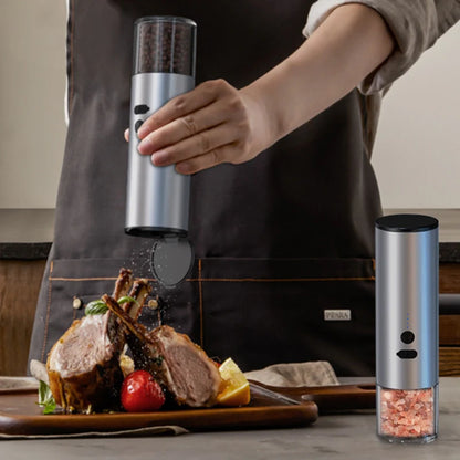 Rechargeable Electric Salt and Pepper Grinder Set with LED - Electric Food Corn and Soybean Mill Machine